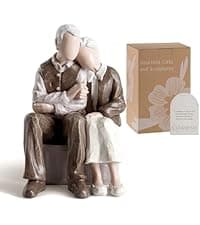 Anniversary Couple Gifts Figurine - Romantic in Love Statue Engagement Wedding Valentines Day Birthday Gift for Her Girlfriend Wife Parents