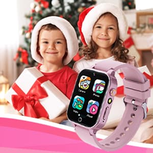 Kids Smart Watch Gift for Girls Age 5-12, 26 Games HD Touch Screen Watches with Video Camera Music Player Pedometer Flashlight 12/24 hr Educational Toys Birthday Gifts for Girls Ages 7 8 9 10