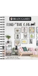 Brain Games - Find the Cat Challenge: Search for a Hidden Cat in More Than 125 Pictures! (Volume 2) (Brain Games - Picture Puzzles) 1645581543