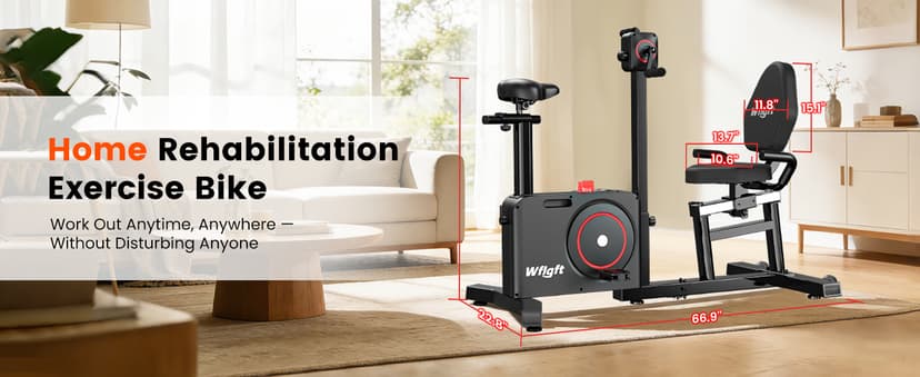 Recumbent Exercise Bike for Home, Recumbent Bikes for Seniors Gym, Quiet Recumbent Stationary Bikes for Seniors 400LBS Capacity, Adjustable Seat & Backrest, 8-Level Resistance & LCD Display