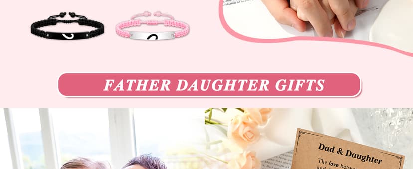 UPROMI Matching Bracelets for Couples, Dad&Daughter, Brother&Sister, Fathers Day Valentines Christmas Birthday Gifts