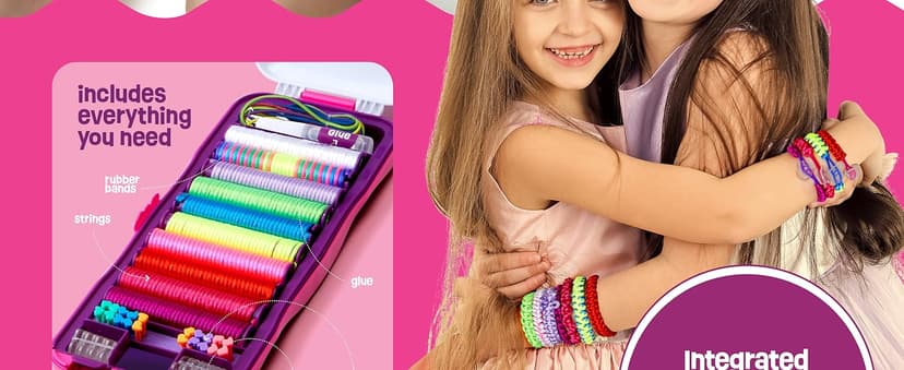 Pretty Me Friendship Bracelet Making Kit for Girls - Crafts for Girl - String Bracelets Maker - Gifts for 8-12 Year Old Kid - Birthday Gift Ideas & Kits Toys Ages 8, 9, 10, 11, 12 - Kids Age 8-12 Olds