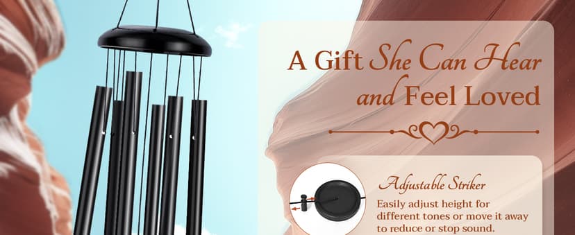 60th Birthday Gifts for Women, 60th Birthday Gifts, 60 Year Old Gift for Woman, Happy 60 Bday Decorations for Women Men, Presents for 60 Year Old Woman Grandma, Mom, Wind Chimes B0G2B9WNXT