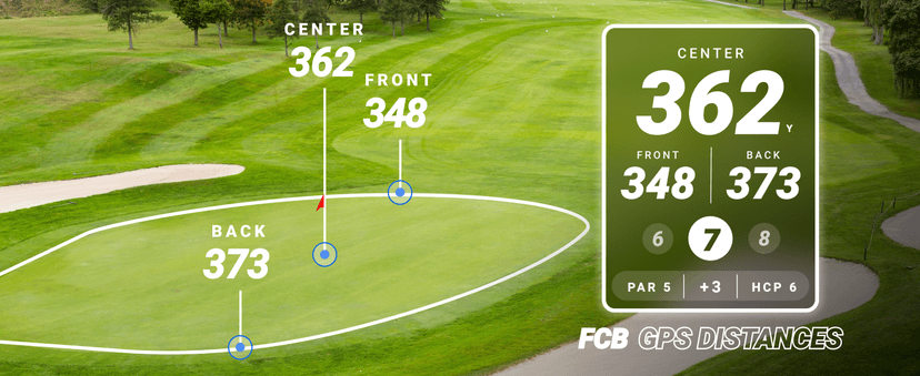 Blue Tees Golf Player+ GPS Speaker with Touch Screen Display, 10+ Hours Battery, 40,000+ Courses, Visual + Audible Distance, Hazard Distance - IPX7 Waterproof (Navy)