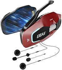 SolaMr Q8 Motorcycle Helmet Bluetooth Headset, 230hours Standby, 6 Riders Mesh Communication Systems with Audio Multitasking, Music Sharing, Noise Cancellation, FM Radio, Loud Interphone -2 Pack