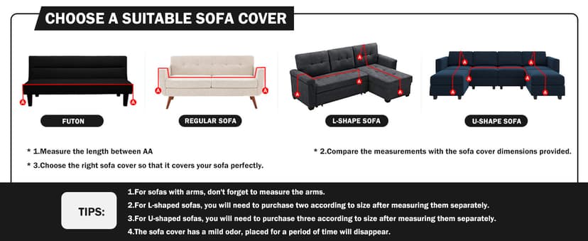 vctops Waterproof Faux PU Leather Sofa Covers for Sectional Sofa Vintage Couch Cover for Dogs Loveseat Covers Futon Cover L Shaped Cover Wipeable Couch Protector (Black,71"x51")