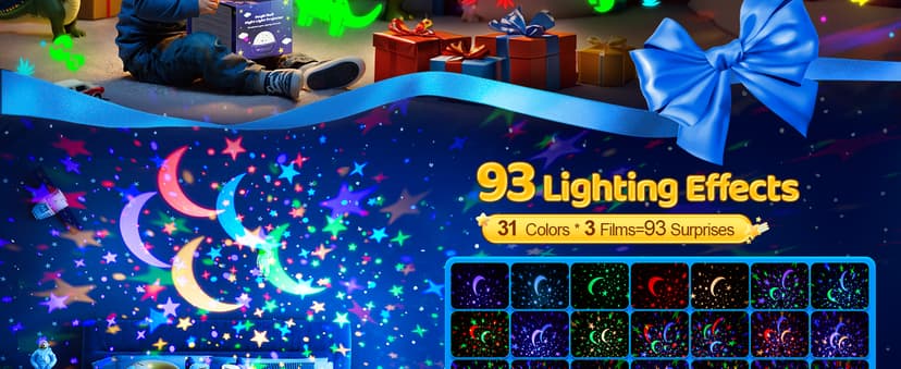 Staryou Dinosaur Toys for Kids 3-5, 【Remote+3 Films+93 Effects】 Dinosaur Toys for Kids 2-4, 【3 Timer+5 Brightness】 3 Year Old Boy Gift, Rotate 3 Year Old boy Birthday Gift, Boys Christmas Gifts Boys