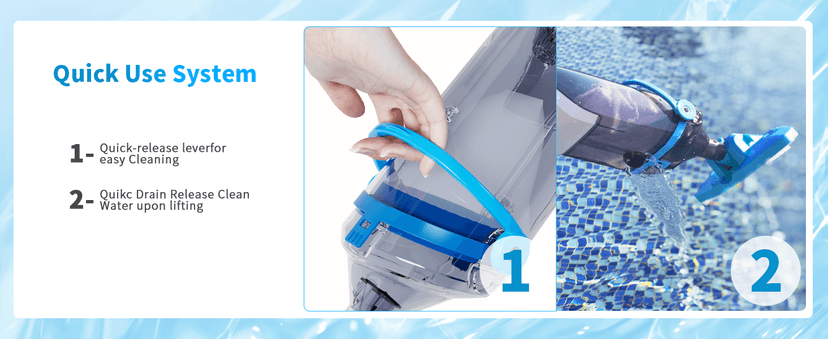 Cordless Handheld Pool Vacuum with Telescopic Pole, Rechargeable Hot Tub SPA Vacuum, 18GPM Powerful Suction, 60Min Runtime, Pools up to 88", Portable Pool Cleaner for Above Ground/Inground Pools