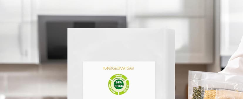 MEGAWISE Vacuum Sealer Bags (8''x 12''-110pcs) for Food Freshness Preservation, BPA Free Vacuum Storage Bags for Food or Sous Vide, Seal a Meal,Double-Sided Texture, Double Lock Freshness (110 count)