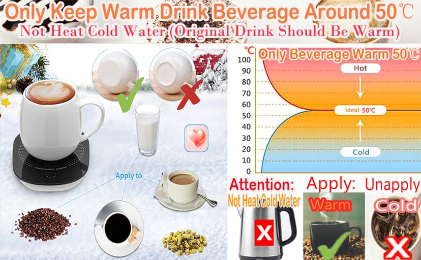 Coffee Mug Warmer for Desk with Auto Shut Off, Coffee Cup Warmer for Desk Office Home-Coffee Gifts