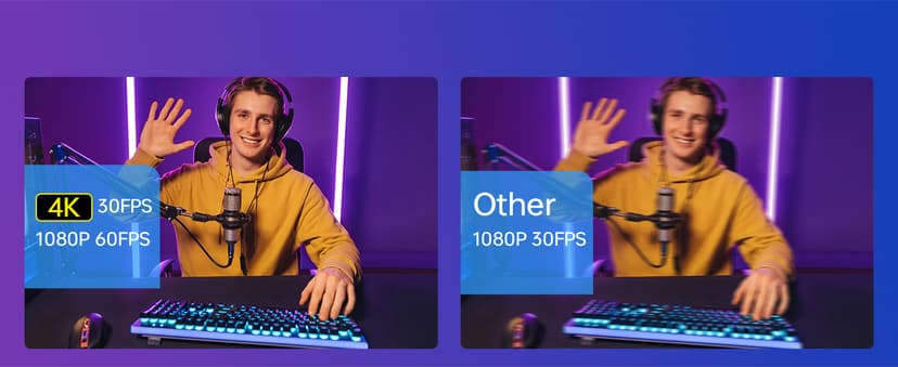 EMEET S600 4K Webcam for Streaming - Sony 1/2.55'' Sensor, PDAF Autofocus, 1080P@60FPS, 2 Noise Reduction Mics, Built-in Privacy Cover, 73° FOV, Streaming Camera for Live Commerce/Gaming/Beauty