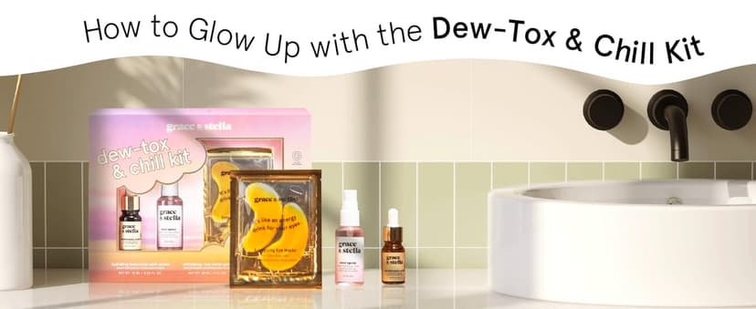 grace & stella Award-Winning Skin Care Set - Birthday Gifts for Women - Travel Essentials with Gold Eye Masks, Hyaluronic Acid Serum & Rose Spray - Bachelorette Party Favors, Teen Girl Gifts - Vegan