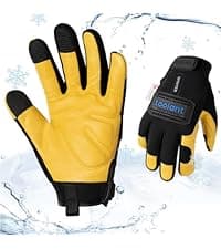 toolant Winter Leather Work Gloves, Warm 3M Thinsulate Lining for Cold Weather Work, Thermal Insulated Gloves