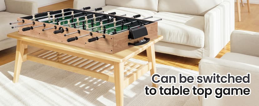 10-in-1 Foosball Table, 48" Combo Game Table - Ping Pong, Air Hockey, Pool, Soccer - All-in-One Game Table with Accessories for Indoor Outdoor Game Rooms and Family Game