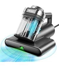 Powerful Mattress Bed Vacuum Cleaner, 2-Speed (14kPa/18kPa) Mattress Vacuum with Green Light Dust Detection, 253.7nm UV-C Light, LED Display, HEPA Filter, 149℉ Heat, Aroma for Bed Couch Carpet