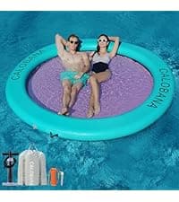 CALOBANA Inflatable Floating Chair, Heavy Duty Pool Floats Adult Lounger, Portable Water Float Chair for Swimming Pool, Lake and Beach