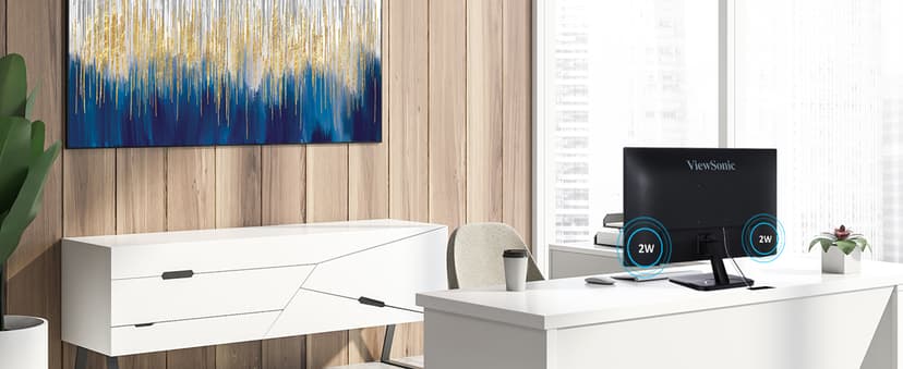 ViewSonic VA2256-MHD 22 Inch 1080p Monitor, IPS Display with FreeSync for Smooth Home and Office Viewing, HDMI, DisplayPort, and VGA Inputs