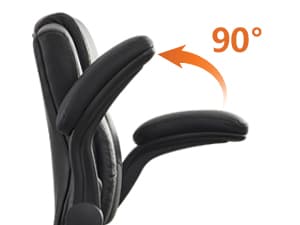 Ergonomic Drafting Chair,Tall Office Chair for Standing Desk with Flip-Up Armrests,Adjustable Foot Ring & Height, High Leather Executive Office Chair for Home,Drawing or Counter Height Use