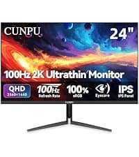 CUNPU 27 Inch Touchscreen Monitor, 10 Point Touch, FHD 1080P 60Hz Nano IPS Screen, 100% SRGB, VESA Wall Mountable, Tilt Adjustment, VGA HDMI for PC, Laptop Business & Work Station
