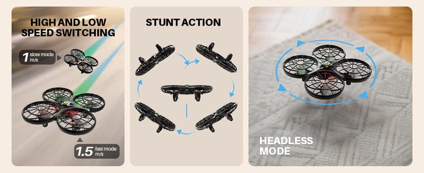 SYMA X100 Drone for Kids 8-12, Automatic Obstacle Avoidance, Up to 20 Mins Flight Time(2 Batteries), One-Key 360°Flips and Altitude Hold, Full-Guard Safe Indoor Drone Gift for Boys & Girls