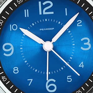 Peakeep Loud Alarm Clock for Heavy Sleepers Adults, Metal 4.5 Inches Twin Bell Battery Operated Analog Alarm Clocks for Bedrooms Decoration (Jewel Blue)