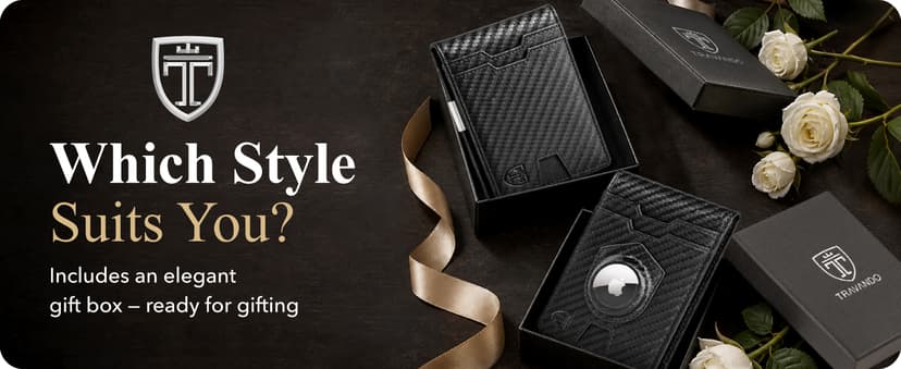 TRAVANDO AirTag* Wallet Mens Wallet with Money Clip Air Tag Wallet Card Holder RFID Blocking Bifold Gifts for Men