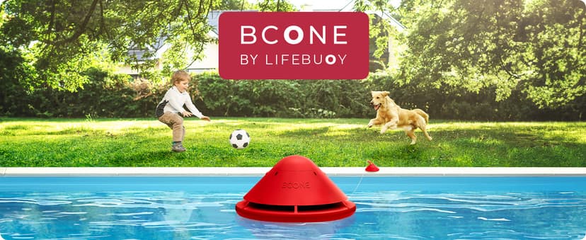 BCONE® Pool Alarm by Lifebuoy® | ASTM F2208 Certified | Floating Safety Device with App Alerts + Alexa Voice Control | 2.4GHz Wi-Fi | for Inground & Above-Ground Pools