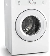 Euhomy Dryer, 3.5 Cu. Ft. 1500W Clothes Dryer, Stainless Steel Tumble Dryer with Exhaust Hose for Home, Apartment, Dorm, White