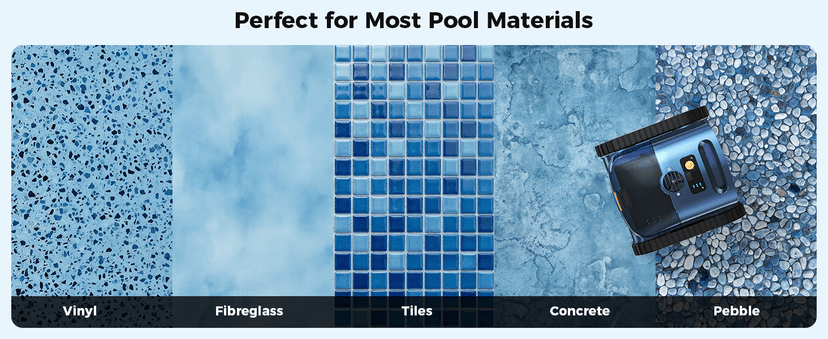 Robotic Pool Cleaner,Cordless Pool Vacuum for Inground Pools,Automatic Pool Cleaner Robot for Pool Floors,Drain Cleaning,Walls,Waterline,2150 Sq.ft,180min Runtime,3H Fast Charging Robot for Spa Pool