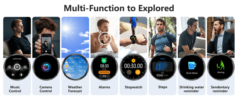 Lyaarka Smart Watches for Men,1.46" Fitness Tracker with GPS,Health Monitor,AI,Bluetooth Call/TextReply, Compass/Altitude/Barometer,100+ Sports Mode,5ATM Waterproof for Android/iPhone with 2 Straps