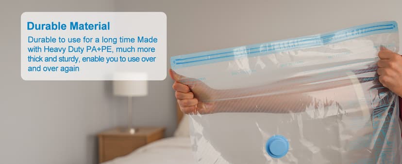 Vacuum Seal Bags for Clothing Travel, 12 Pack Vacuum Storage Bags for Clothes with Portable Electric Pump, Space Saver Bags for Luggage Traveling and Clothing