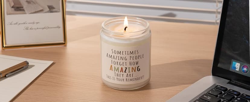 Christmas/Thank You/Inspirational Gift for Woman Her Friend Teacher Mom Girlfriend Sister Bestie, Stocking Stuffers, Lavender Craftique Gifts for Women, Birthday Gifts for Women- You're Amazing Candle B0DYMW78WD