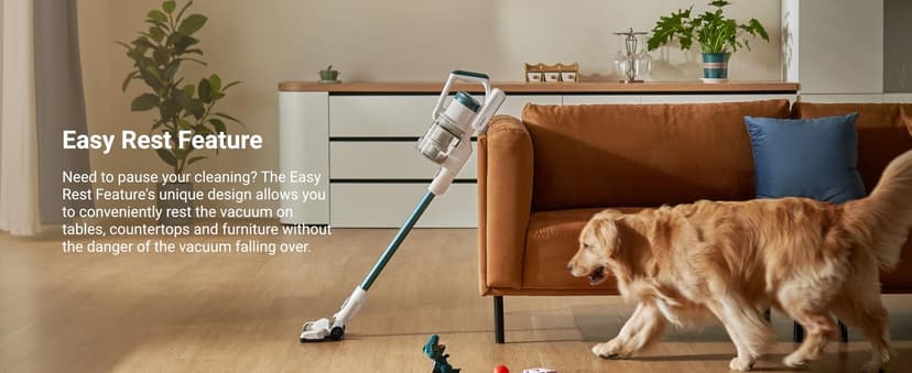 Eureka RapidClean Pro NEC280TL Cordless Stick Vacuum Cleaner – Lightweight 5.3 lbs, 40-Min Runtime, LED Headlights, 3 Power Modes, Ideal for Pet Hair, Hard Floors & Carpets