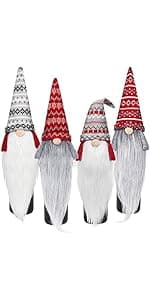D-FantiX Christmas Gnomes Wine Bottle Cover, Handmade Swedish Tomte Gnomes Wine Toppers Santa Claus Bottle Bags with Drawstring Style Holiday Home Christmas Decorations Gift 3 Pack