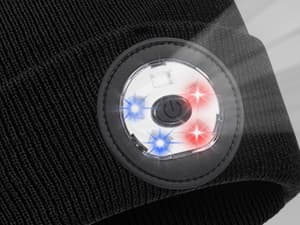 Bluetooth Beanie with Light, USB-C Charging 5 LED Flashlight Hat, Built-in Stereo Speakers Mic, Christmas Stocking Stuffers White Elephant Gifts for Men Dad Teens Boys for Camping Fishing B0DJ17Q4X3