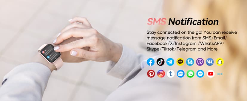 Fitpolo Fitpolo Smart Watches for Women Android iPhone, 1.8'' Women Smartwatch with Alexa Built-in, Bluetooth Calls, IP68 Waterproof, 7 Days Battery, Heart Rate/Sleep/SpO2 Monitor, 110 Sports Mode