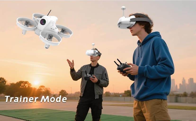 APEXFPV FPV Drone Kit,FPV Goggles Beginners Drone,Indoor&Outdoor drone,Trainer Mode,Turtle Mode,Black Box,Anti-loss Beeper,Optical Flow Fixed Point,Drop-resistant,Have Video Tutorials.VR70-4.0