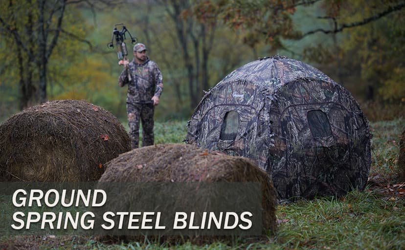 Ameristep Doghouse Run & Gun Hunting Blind | Lightweight 2 Person Ground Blind in Mossy Oak Break-Up Country, One Size