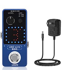 LEKATO Looper Pedal,Guitar Looper Pedal for Electric Guitar&Bass Loop Pedal with SYNC & Tuner Function Triple Effect Guitar Looper with LED Screen Unlimited Overdubs 3 Loops 18 Minutes Record Time