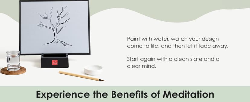 Buddha Board – The Original Water Painting Board for Mindfulness & Creativity – Unique Gift for Artists, Adults & Kids – Mess-Free Zen Art Supplies