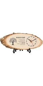 Grandpa Birthday Gifts from Grandkids, Christmas Fathers Day Birthday Gift for Grandfather, DIY Engraved Clock for Home Decor BeauGift Grandpa Gifts, Wooden Clock Birthday Gifts for Grandpa Grandfather B0F8Q4Z8QC