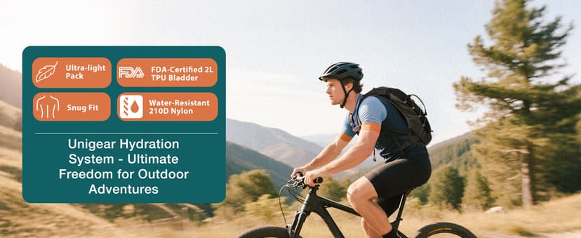 Unigear Hydration Pack Backpack with 70 oz 2L Water Bladder for Running, Hiking, Cycling, Climbing, Camping, Biking