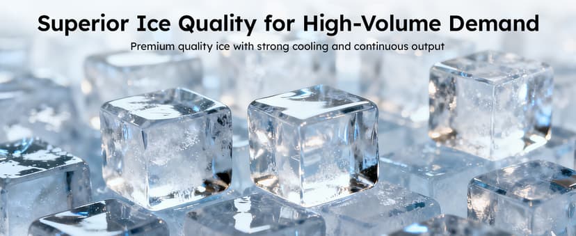 Commercial Ice Maker Machine, 680LBS/24H Ice Production with 560LBS Storage Bin, Industrial Ice Machine with Self-Cleaning, 12 Adjustable Ice Thickness Levels, Stainless Steel