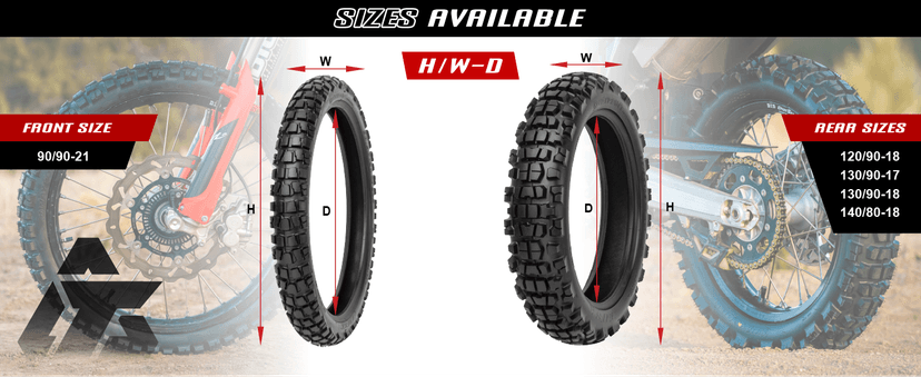 Tusk Waypoint Adventure Front Tire 90/90-21 (54R) – Motorcycle & Dual Sport