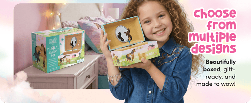Music Boxes for Little Girls, Toddler Jewelry Box for 4 Year Old Kids, Toys for Toddlers, Birthday Gifts for Kids 5-9 Years Giggle & Honey® Musical Unicorn Jewelry Box for Girls B0CHKLZ7PJ