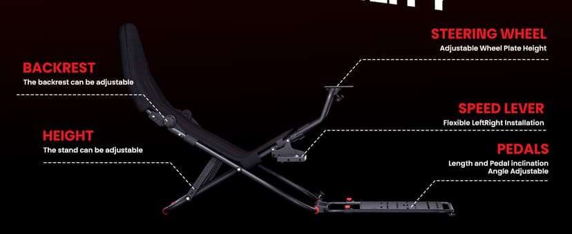 RACGTING Racing Simulator Cockpit for G29/G920/G923, Foldable & Adjustable Racing Seat for Thrustmaster T300RS/248/T-GT II, Fanatec CSL DD/GT DD Pro/ClubSport DD/DD+, MOZA R5, SIMAGIC Alpha Mini