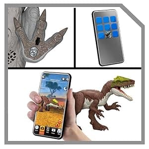 Mattel Jurassic World Dinosaur Figure Toy, Gigantic Thrashers Large Stegosaurus with 2 Attack Action & Evolve Feature, Digital Play