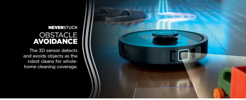 Shark PowerDetect Self-Empty Robot Vacuum with NeverStuck Technology, Auto Deep-Clean Carpets & Hardfloors, 30 Day Capacity HEPA Bagless Base, for Pet Hair, WiFi Black, AV2820S