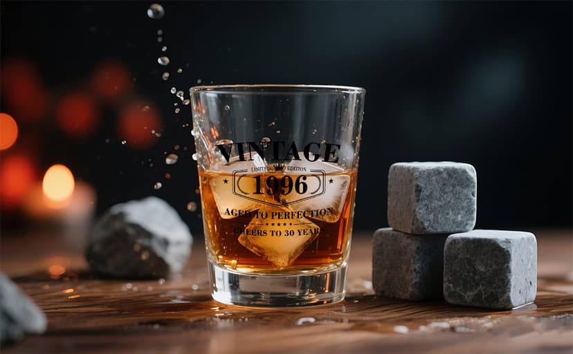 30th Birthday Gifts for Men - Limited Edition Vintage 1996 Shot Glass with Wooden Box - Cheers To 30 Years Old, Finally 30th Birthday Party Decoration - Turning 30 Bday Gift for Men Brother Friend B0F2DW8MVT