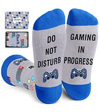 Gamer Gifts for Teens Boys - Video Game Gifts, Gaming Socks for Kids 4-18 Years with Greeting Card